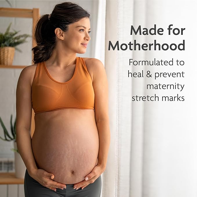 TriLASTIN Belly Oil (3.4oz), Stretch Mark Oil, Belly Oil for Pregnant Women, Serum for Scars and Stretchmarks, Body Oil, Paraben-Free and Hypoallergenic