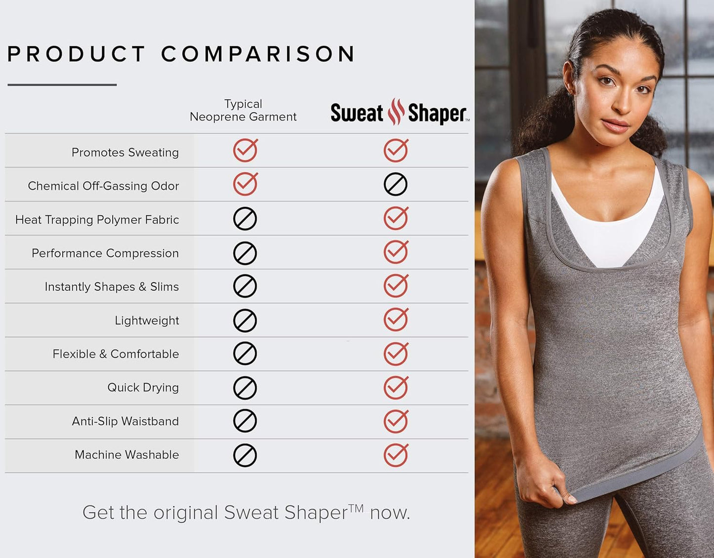 Sweat Shaper Premium Sauna Tank Top For Women, Slimming Sauna Shirt For Women, Sweat Vest for Workouts