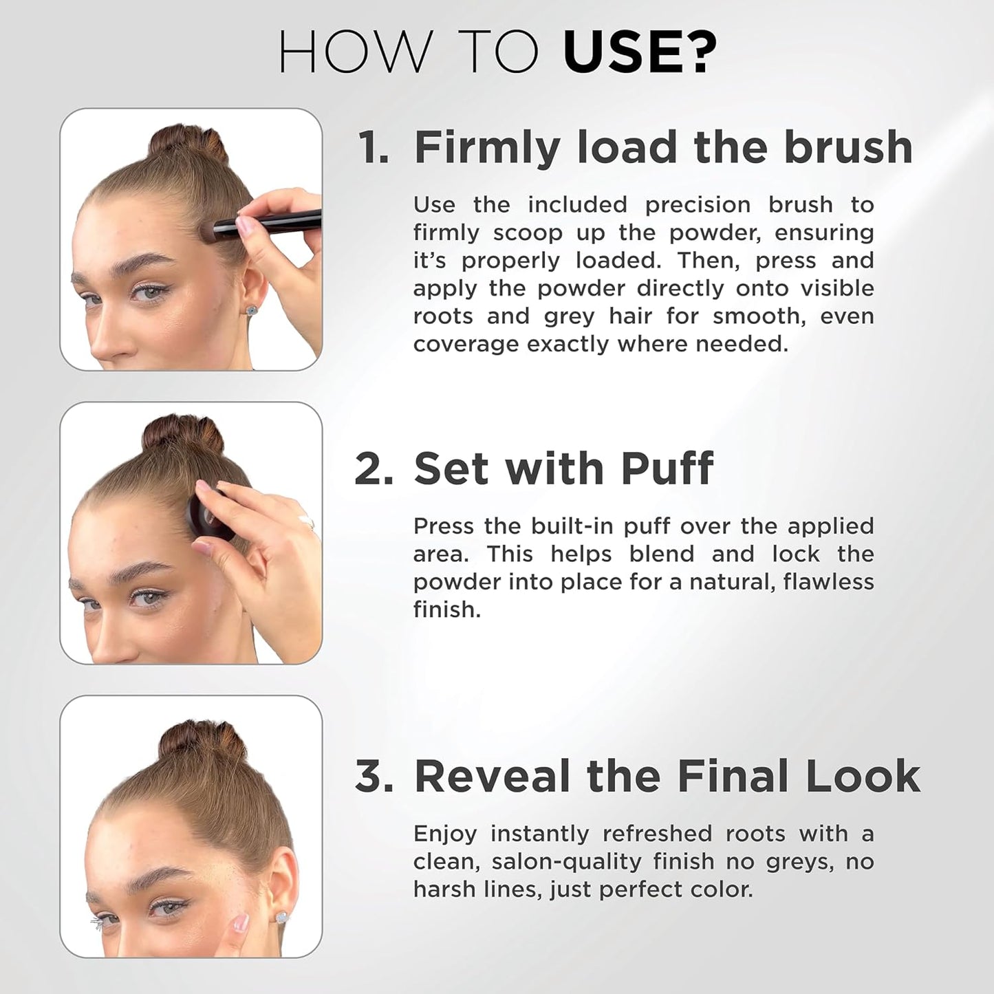 THICK FIBER Root Touch Up Set - Water & Sweat Resistant Hair Loss Concealer for Thinning Hair Women, Includes Hairline Powder and Brush (Auburn)