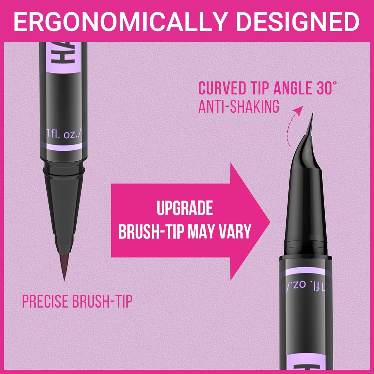 iMethod Eyebrow Pen - Eyebrow Pencil Magic 2-in-1 Eye Brow Pencils for Women with 4-Fork-Tip and Precise Brush-Tip Create Natural Hair-Like Brows, Last All Day, Microblading Eyebrow Pen, Grey