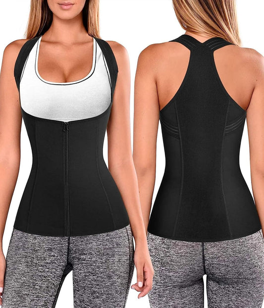 URSEXYLY Women Back Braces Posture Corrector Waist Trainer Vest Tummy Control Body Shaper for Spinal Neck Shoulder and Upper Back Supports (S, Black)