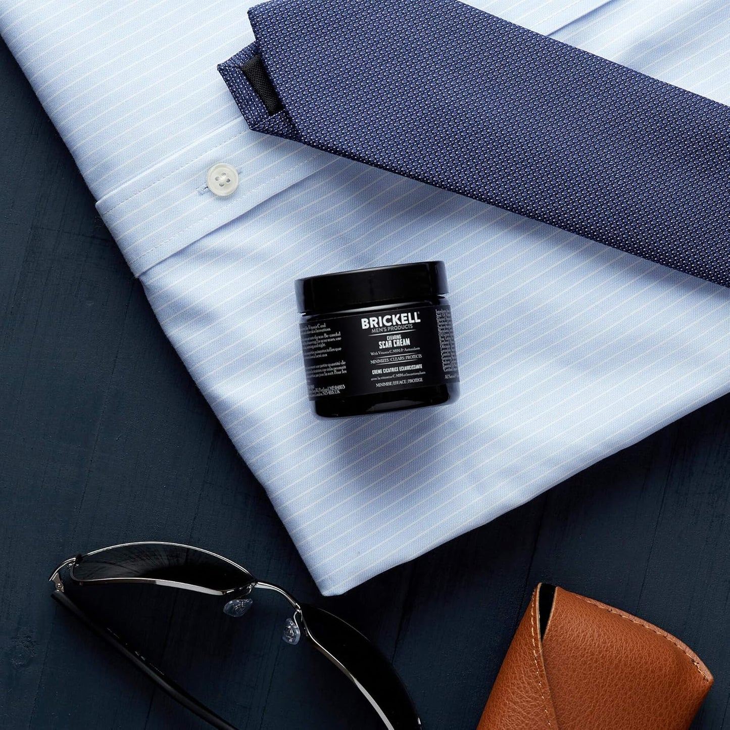 Brickell Men's Clearing Scar Cream for Men, Natural and Organic Scar Clearing Cream to Reduce the Appearance of Scars and Even Skin Pigmentation, 2 Ounces, Scented