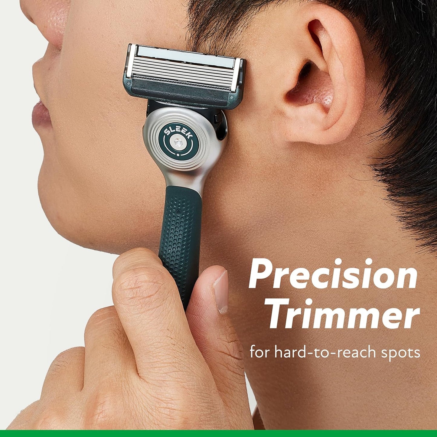 DORCO SLEEK Six Blade Razor System Bundle with Multi-Flex Technology, Ergonomic Handle With Precision Shaving Razor Replacements, 6 Cartridges